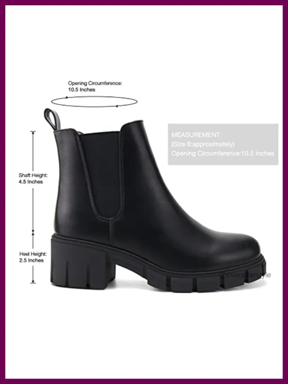 Women Chelsea Ankle Boots Platform Block Heel Slip On Booties Faux Leather Suede